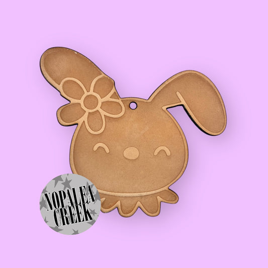 Daisy Bunny Face Leather Charms (SET OF 4)