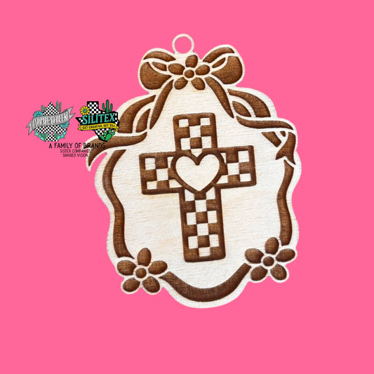 Oval Frame Checkered Cross Timber Scent (SET OF 3)