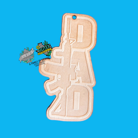 Second Amendment Dad Leather Cutouts