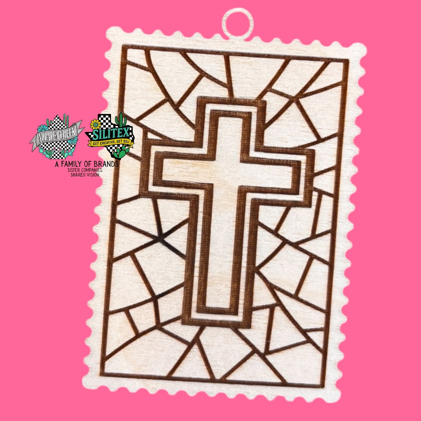 Stained Glass Cross Stamp Timber Scent