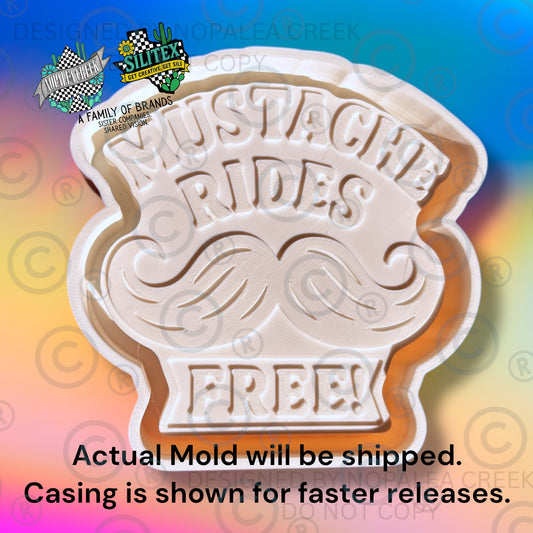 Mustache Rides Silicone Mold