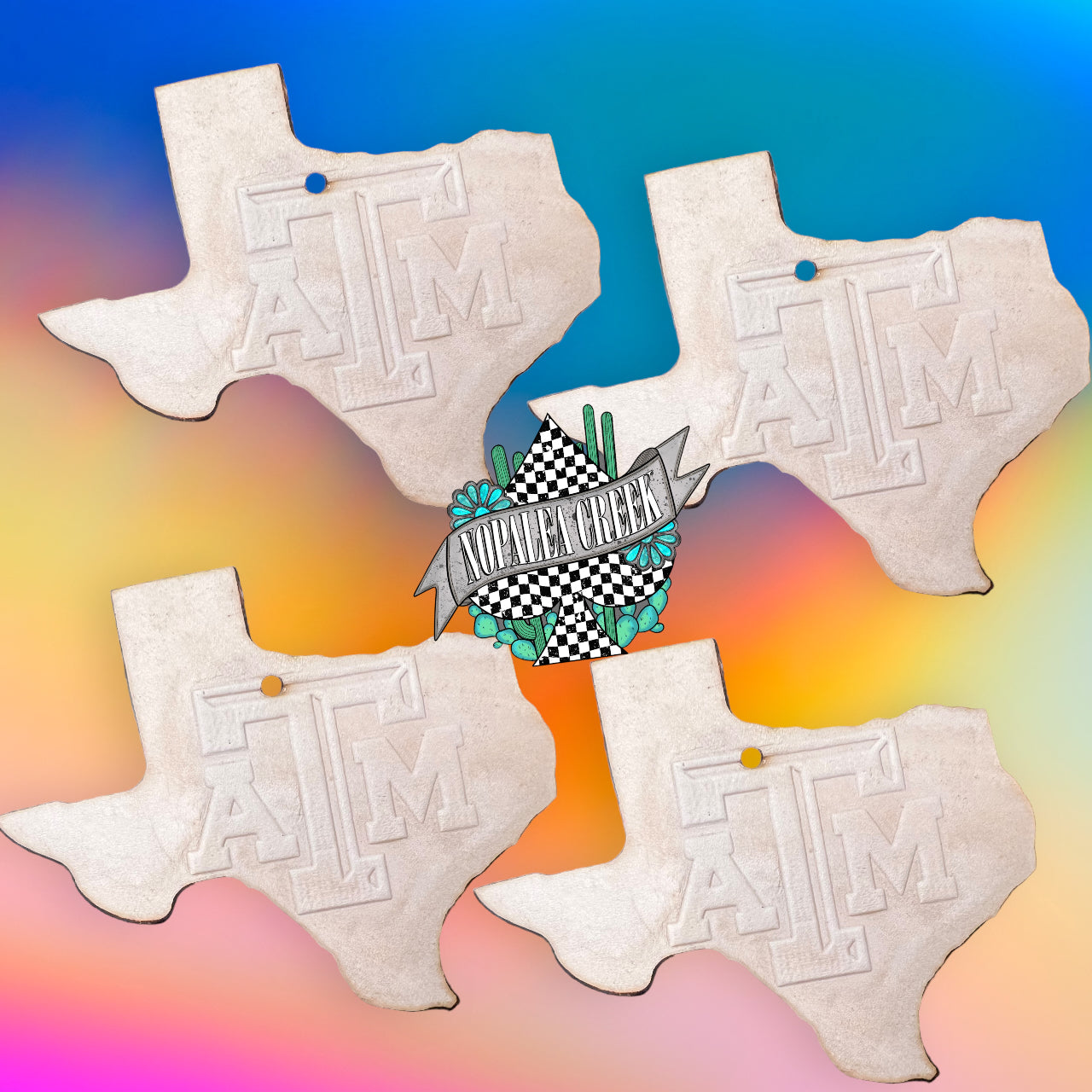 Texas AM Leather Charms (SET OF 4)