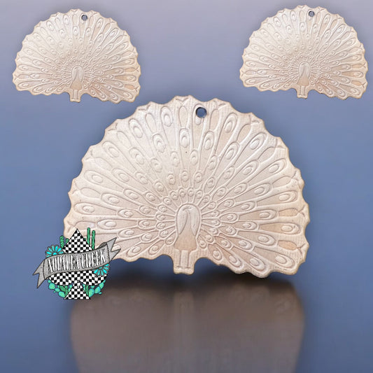 Peacock Leather Charms (SET OF 4)