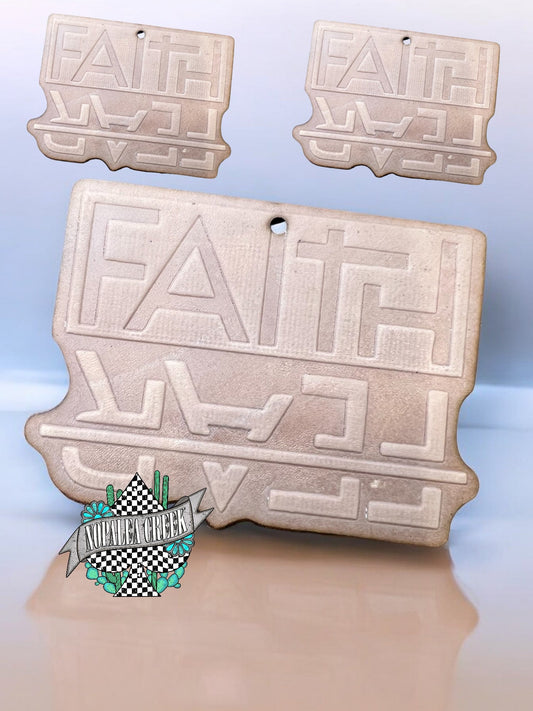Faith over Fear Leather Charms (SET OF 4)