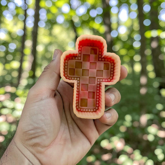 Checkered Cross Silicone Mold