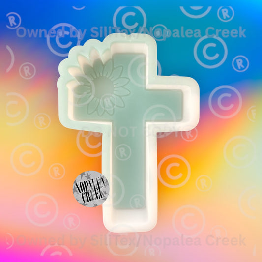 Simple Sunflower Cross Silicone Mold©