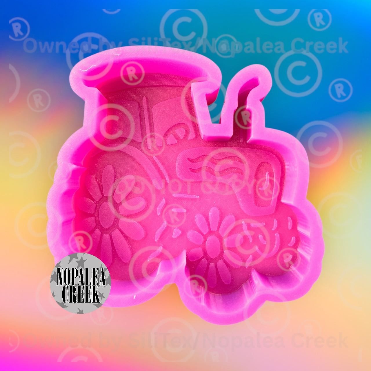 Cute Daisy Tractor Silicone Mold©