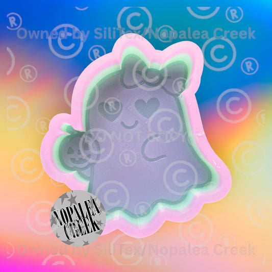 Cute Ghost Bow/Pumpkin Silicone Mold©