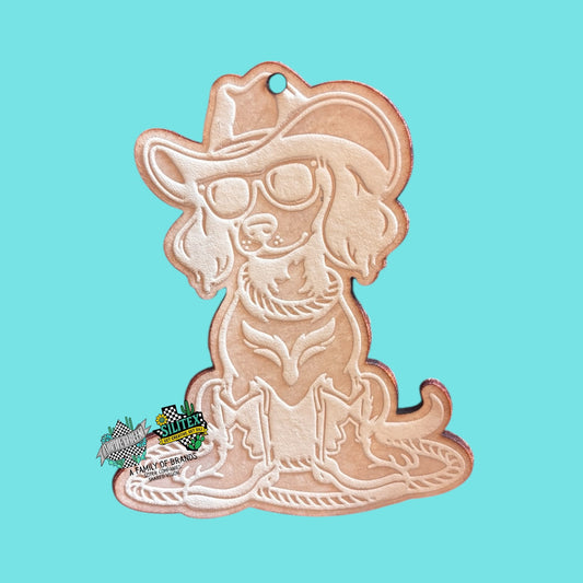 Rocker Western Dog Leather Cutouts