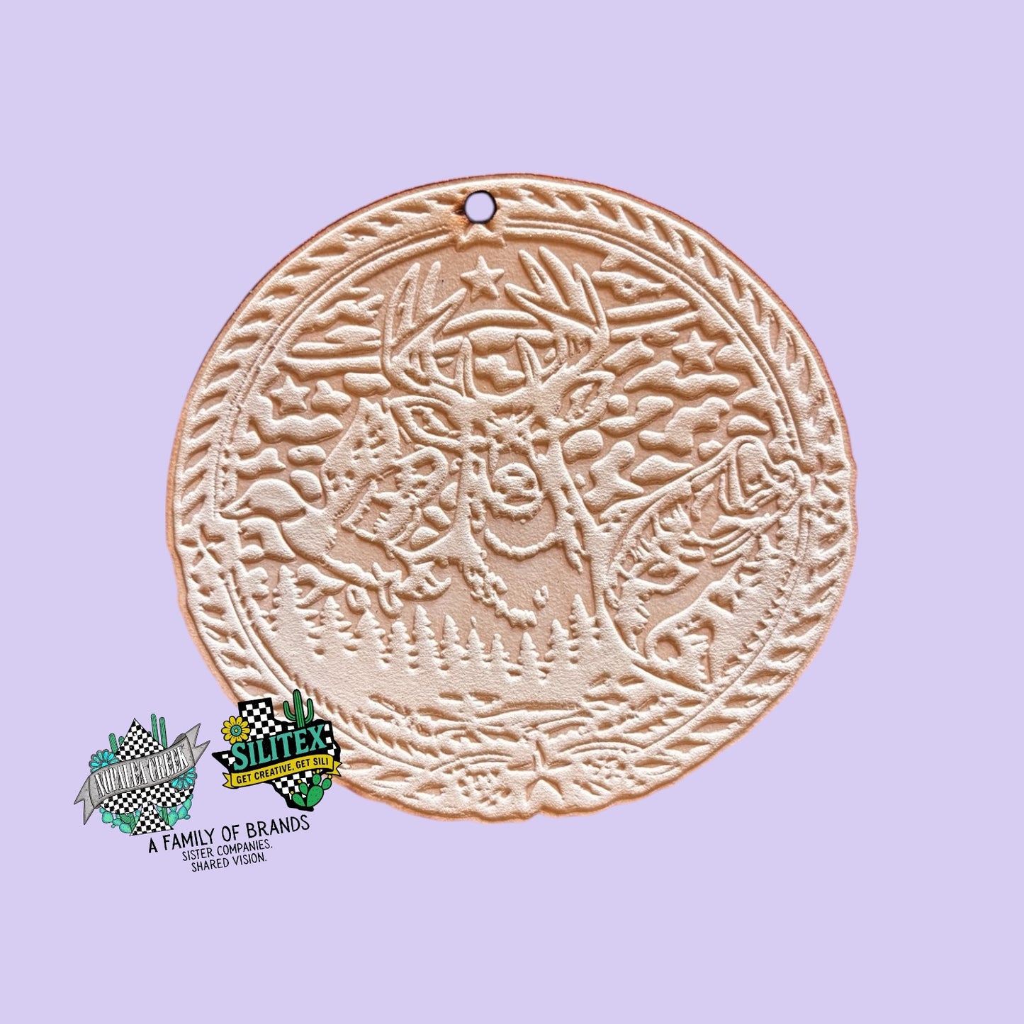 Hunting Camo Round Leather Cutouts