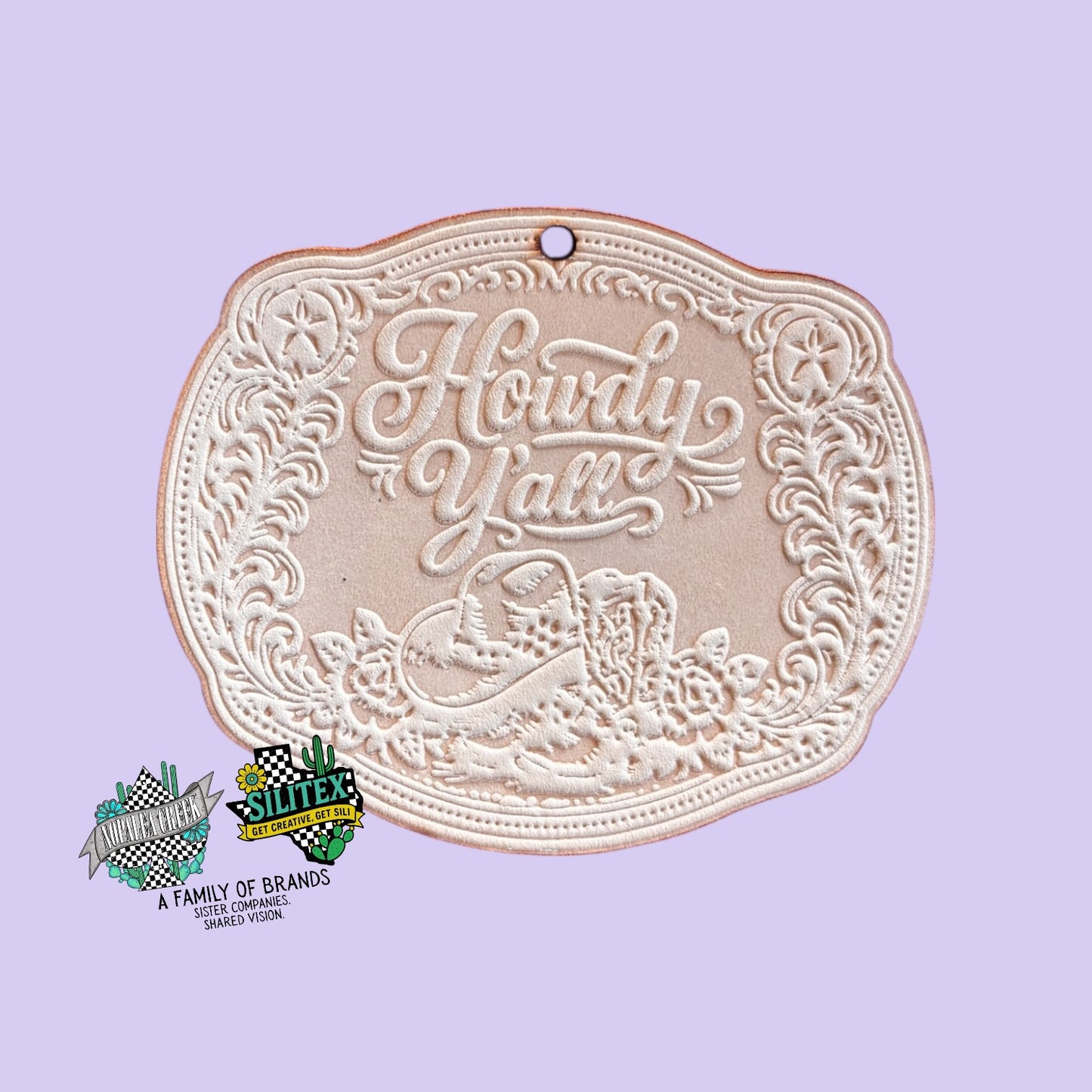 Howdy Ya'll Buckle Leather Cutouts