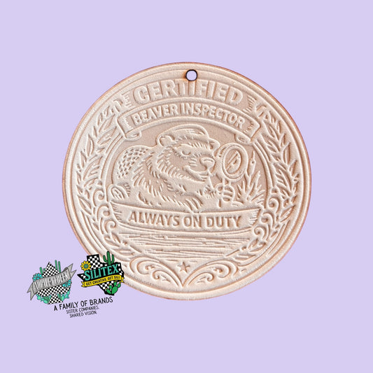 Certified Beaver Inspector Leather Cutouts