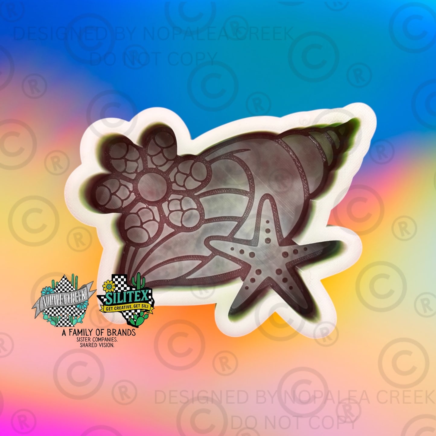 Mermaid Shell Daisy Silicone Mold