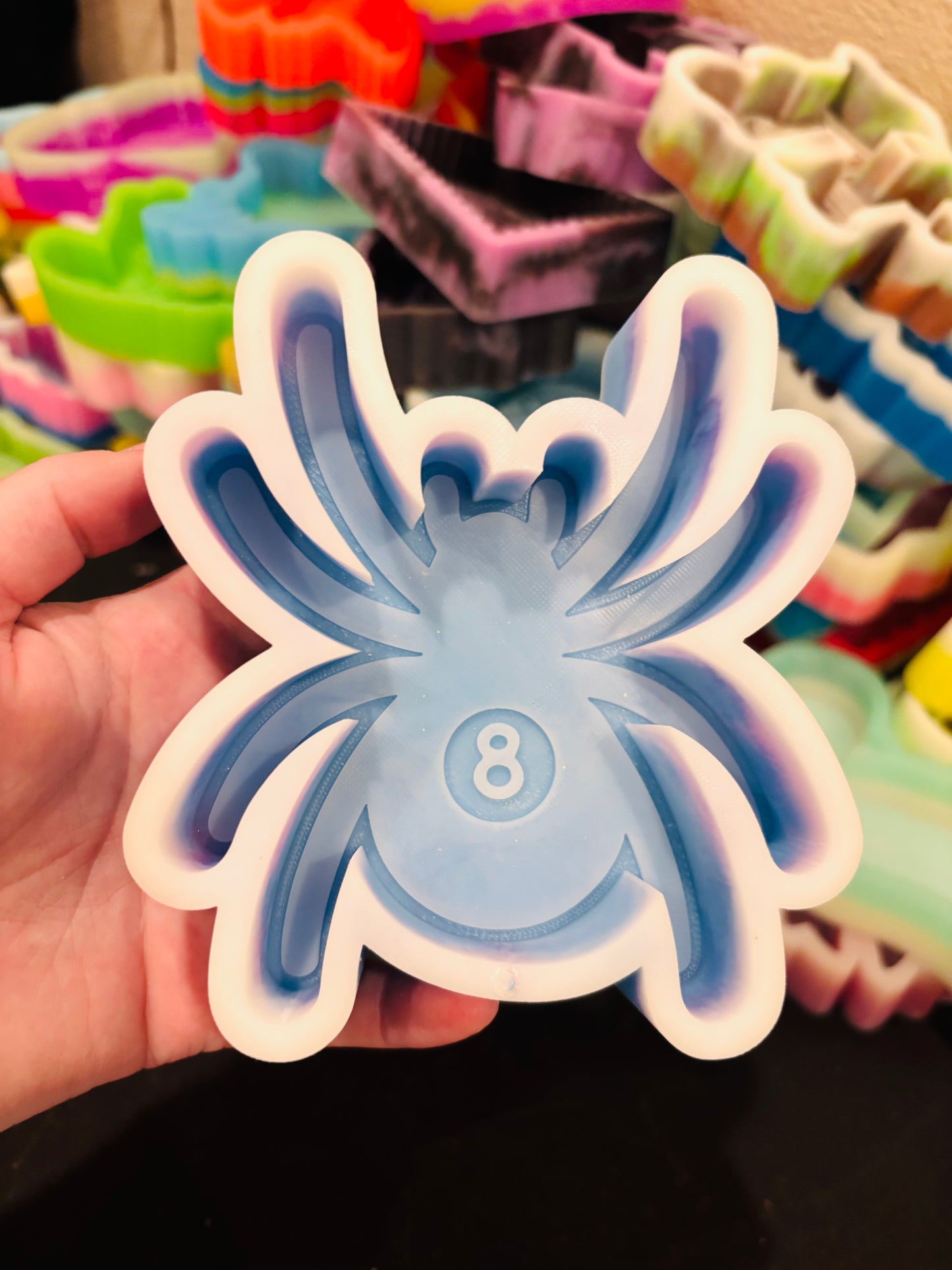 8 Ball Spider Silicone Mold