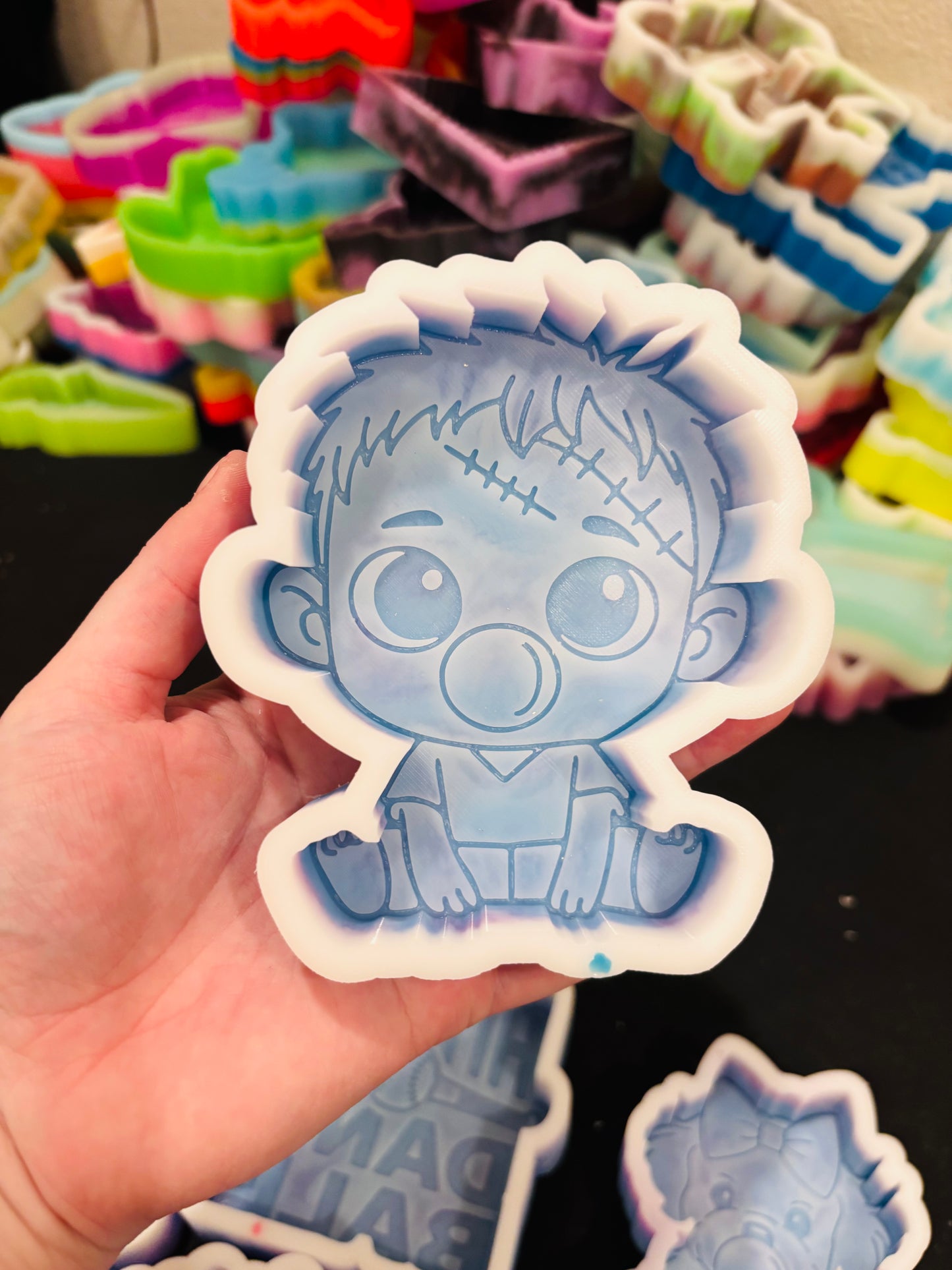 Baby Frankenstein Bubble Silicone Mold