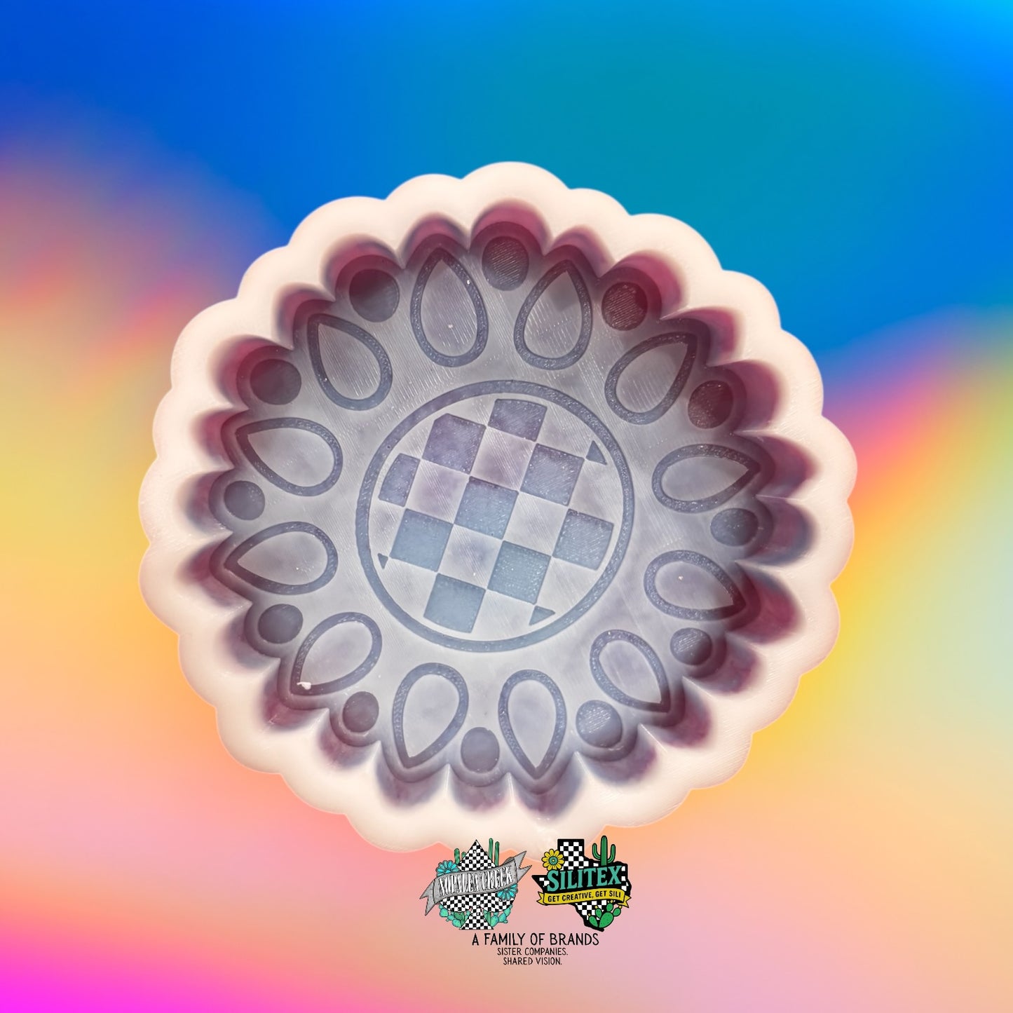 Checkered Concho Silicone Mold
