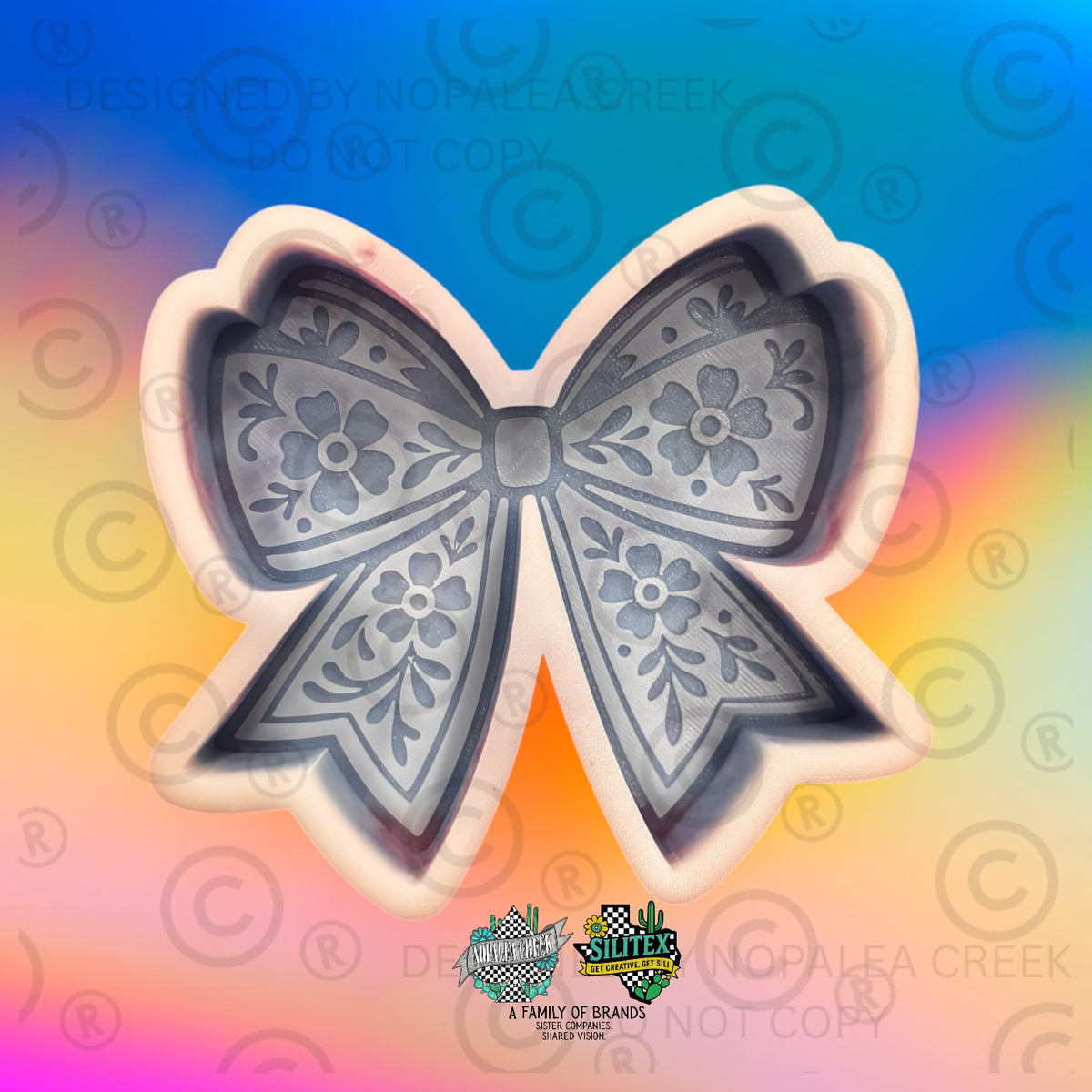 Tooled Floral Bow Silicone Mold