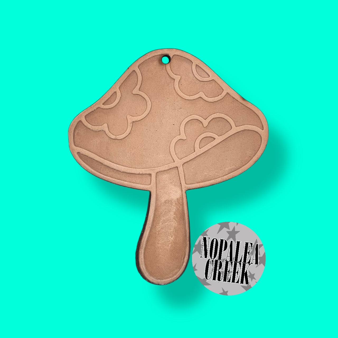 Floral Mushroom Leather Charms (SET OF 4)
