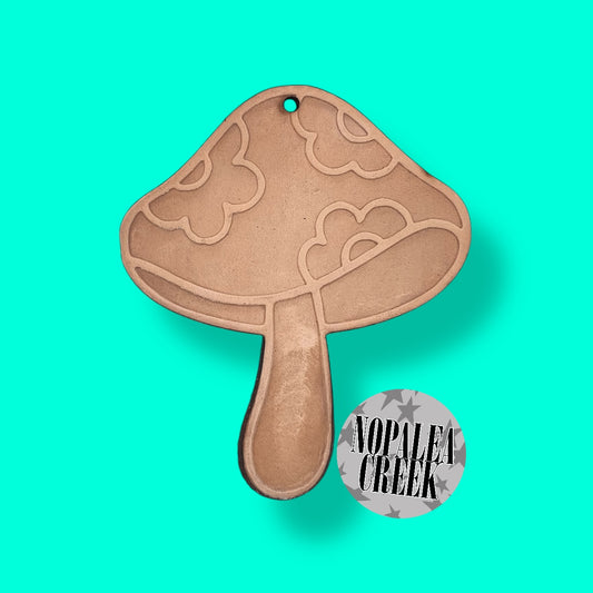 Floral Mushroom Leather Charms (SET OF 4)