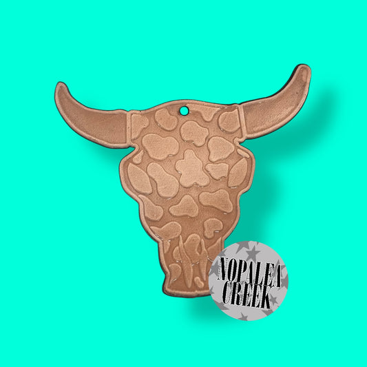 Cow Print Skull Leather Charms (SET OF 4)