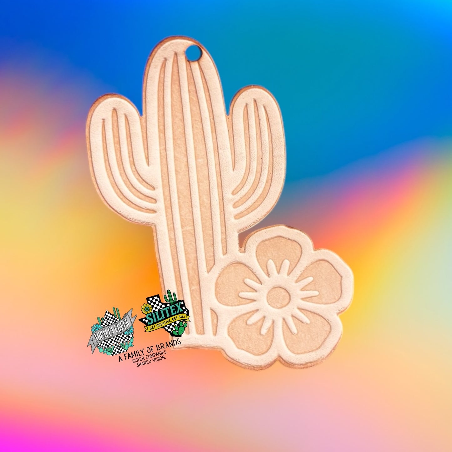 Floral Cactus Leather Cutouts