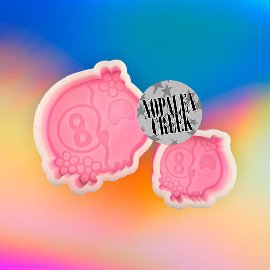 Retro Skull 8 Ball Silicone Mold