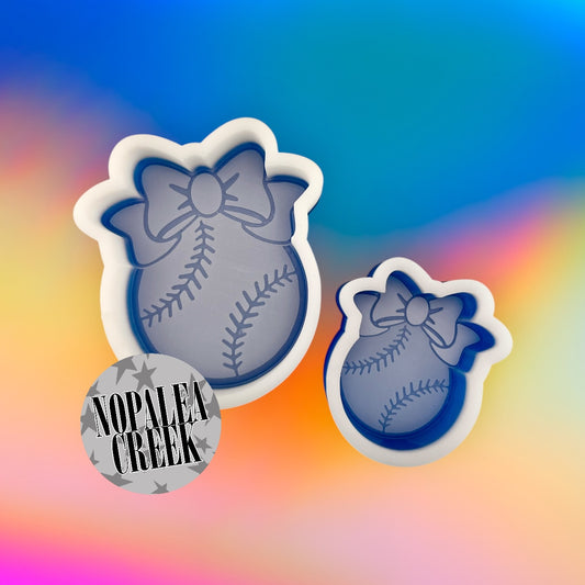 Baseball & Bow Silicone Mold