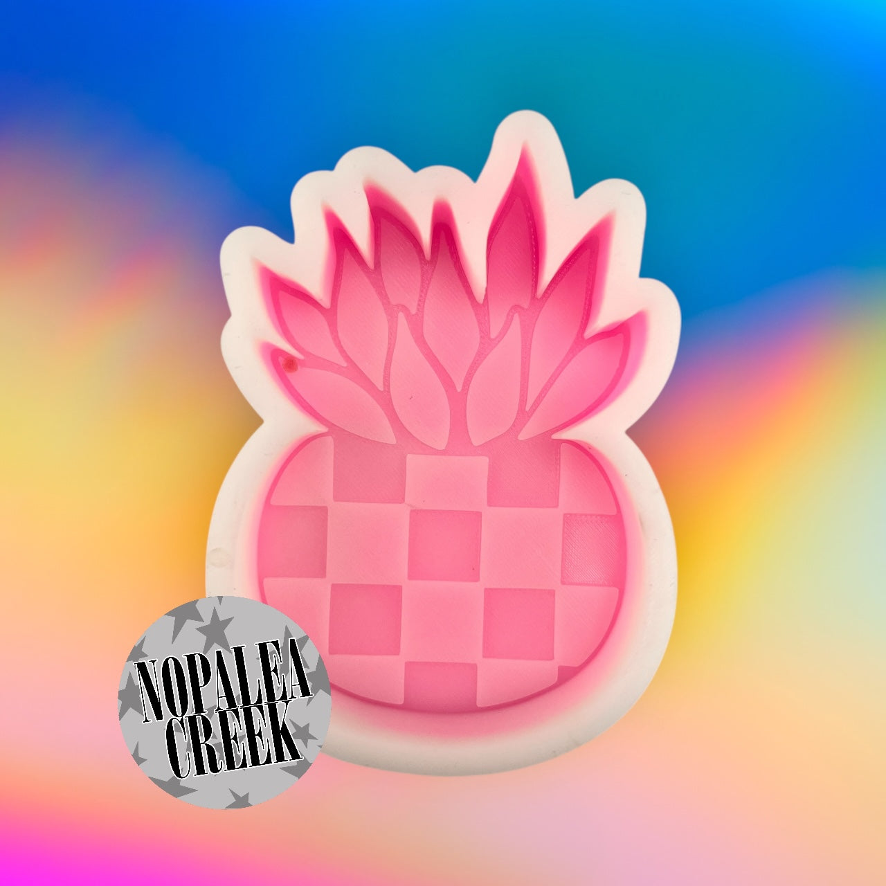 Checkered Cactus Pot Silicone Mold