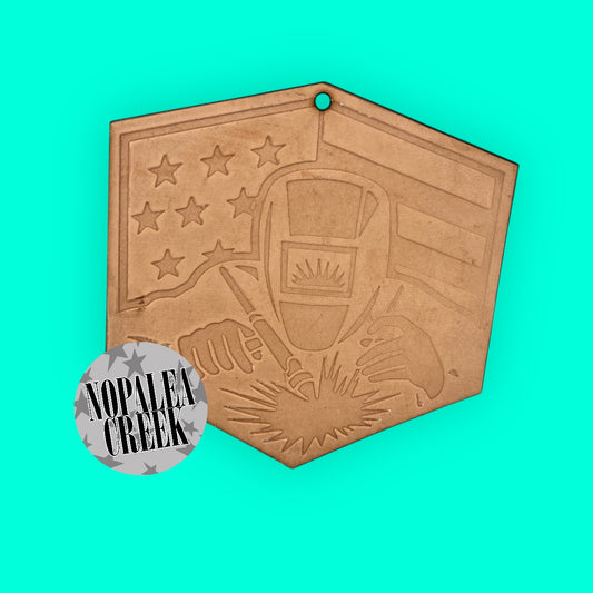 American Welder Leather Charms (SET OF 4)