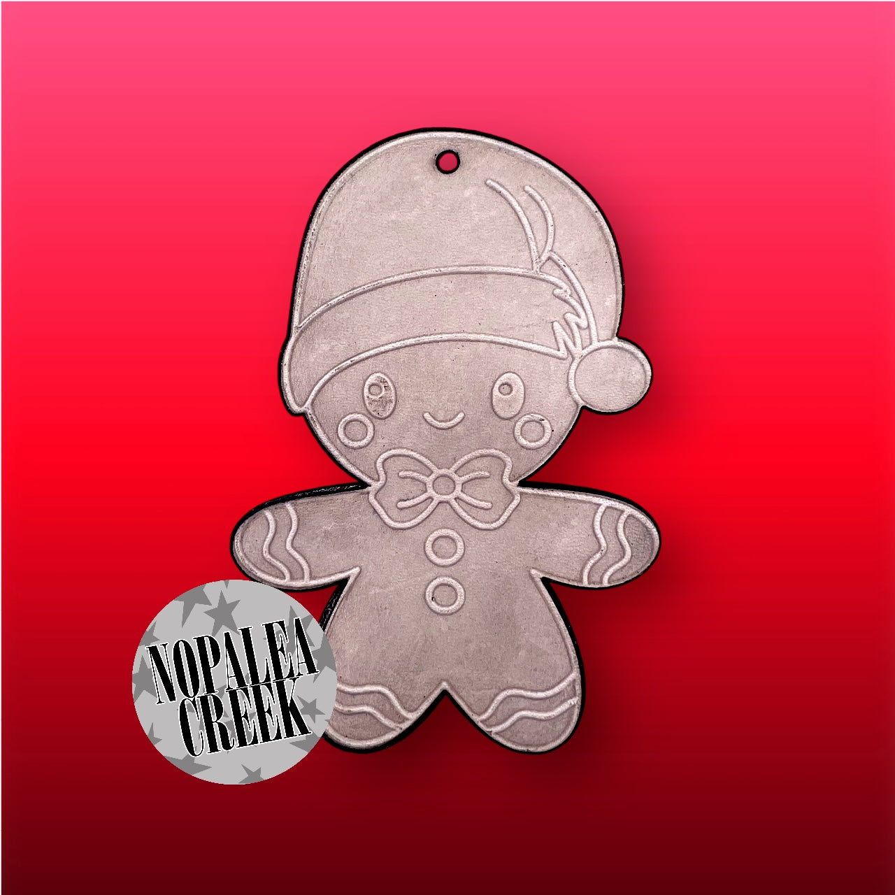 Gingerbread Santa Leather Charms (SET OF 4)