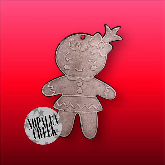 Gingerbread Girl Leather Charms (SET OF 4)