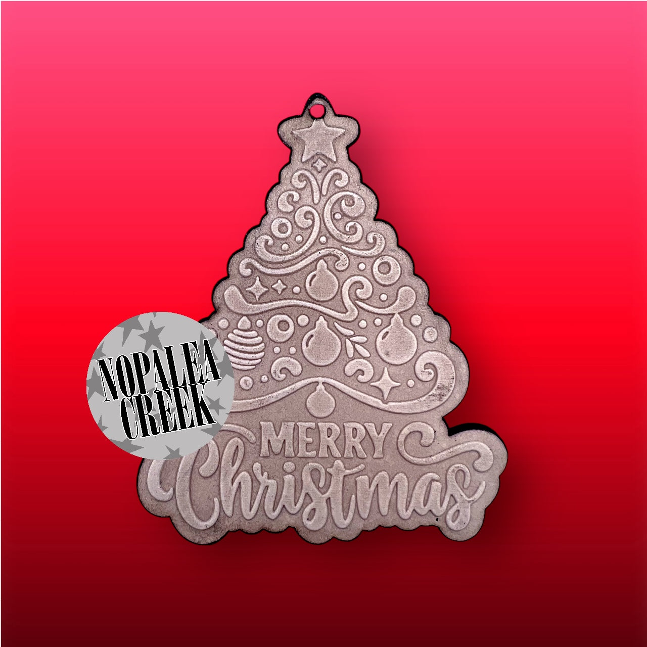 Merry Christmas Tree Leather Charms (SET OF 4)