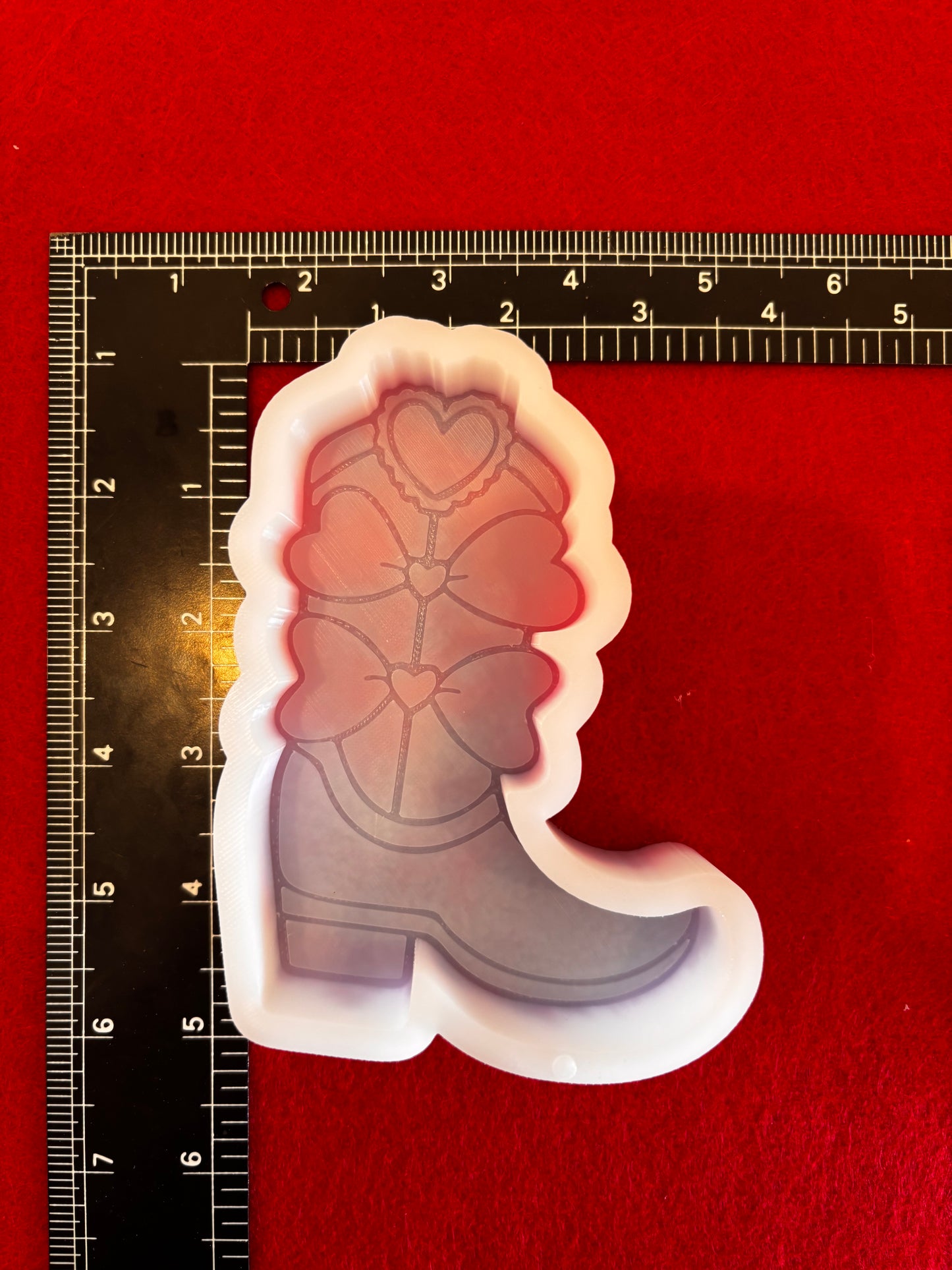 Hearted Boot Bow Silicone Mold