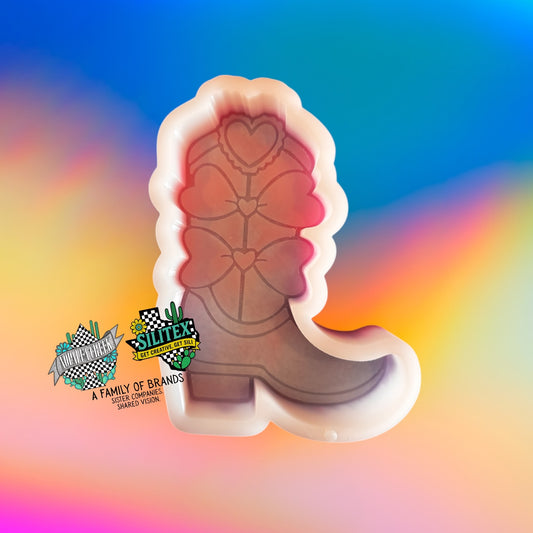 Hearted Boot Bow Silicone Mold