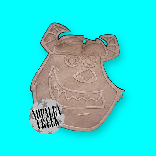 Blue Monster Leather Charms (SET OF 4)