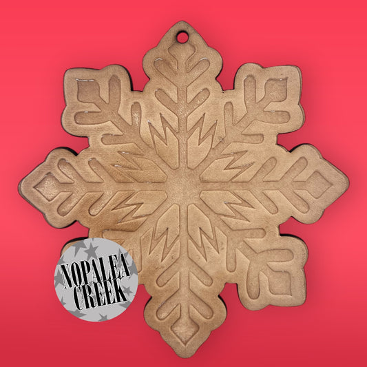 Snowflake 2 Leather Charms (SET OF 4)