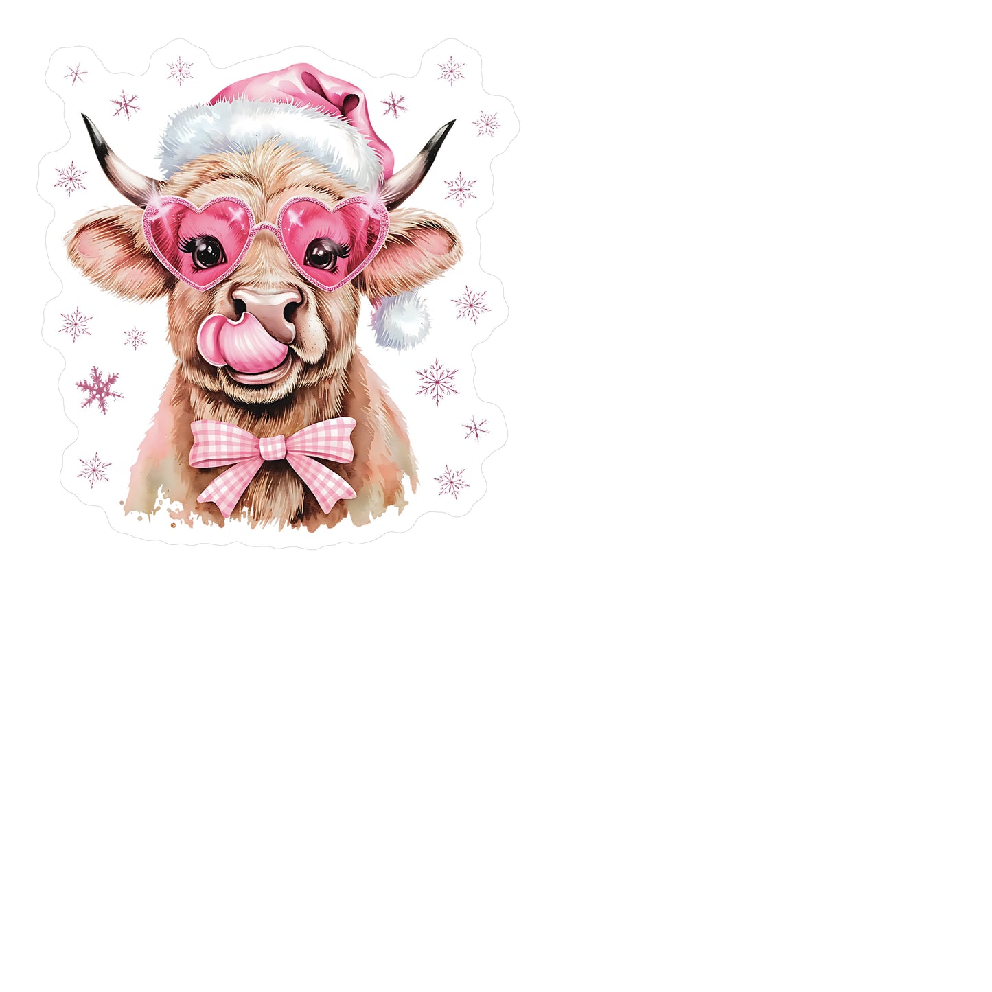 Pink Highlander Christmas Cardstock Silicone Mold