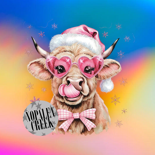 Pink Highlander Christmas Cardstock Silicone Mold