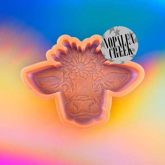 Floral Cow Silicone Mold