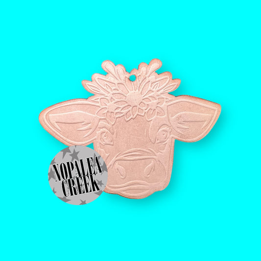 Floral Calf Head Leather Charms (SET OF 4)