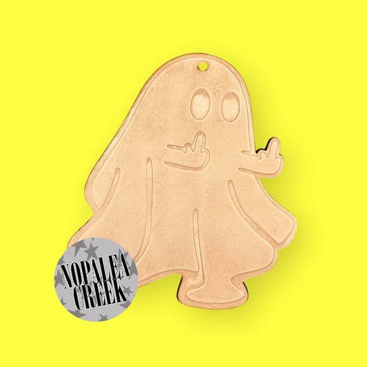 Ghost Middle Finger Leather Charms (SET OF 4)