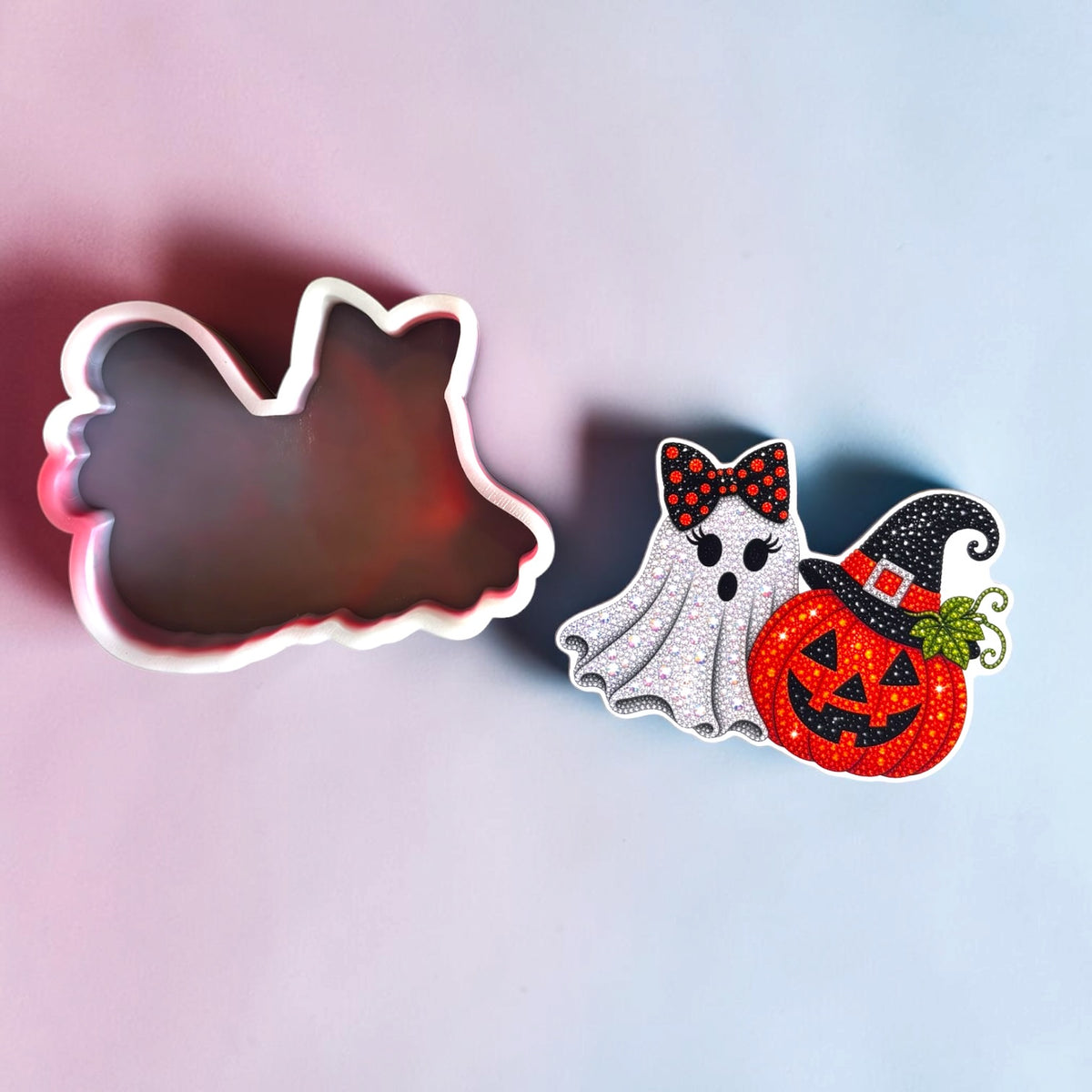 Bedazzled Boo & Pumpkin Silicone Mold + Cardstock