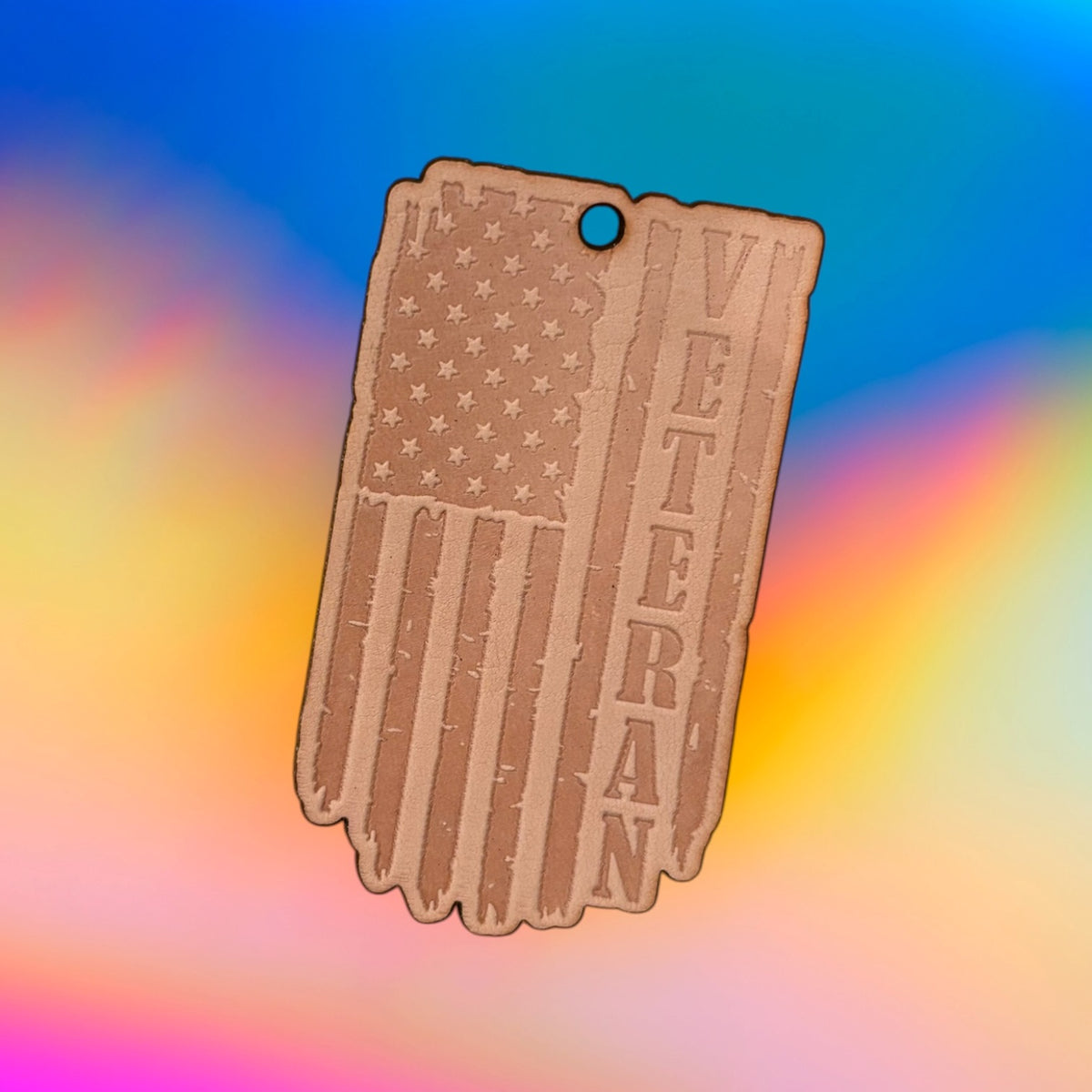 Veteran Flag Leather Cutouts