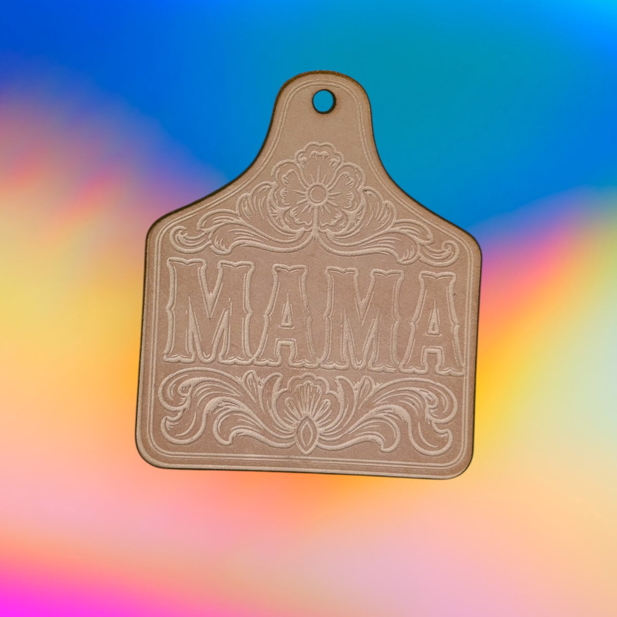 Tooled Mama Cowtag Leather Cutouts