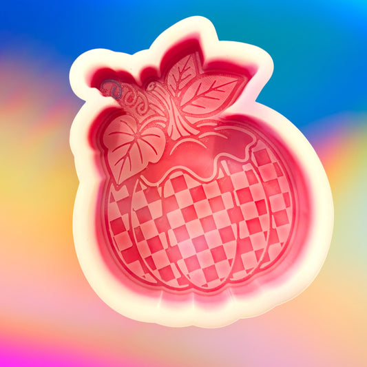 Checkered Drip Pumpkin Silicone Mold