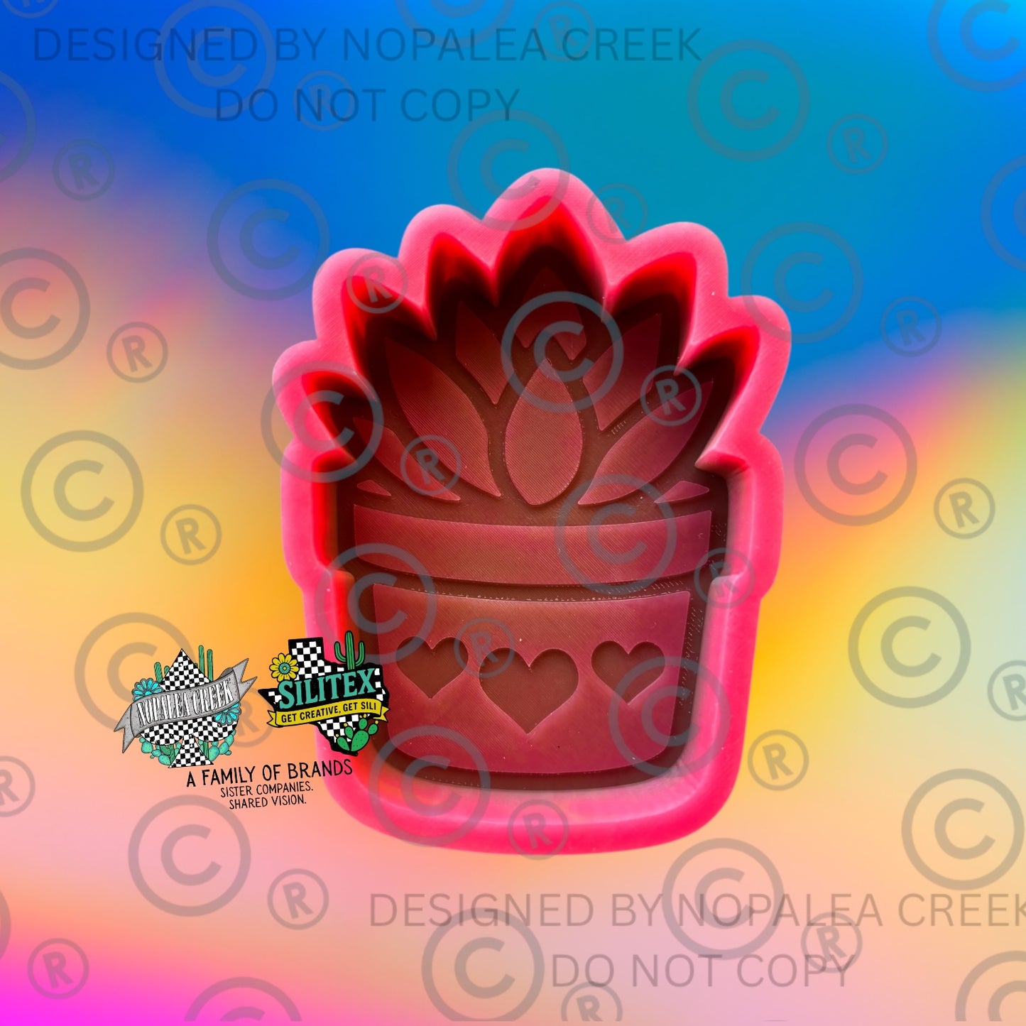 Succulent Love Pot© Silicone Mold