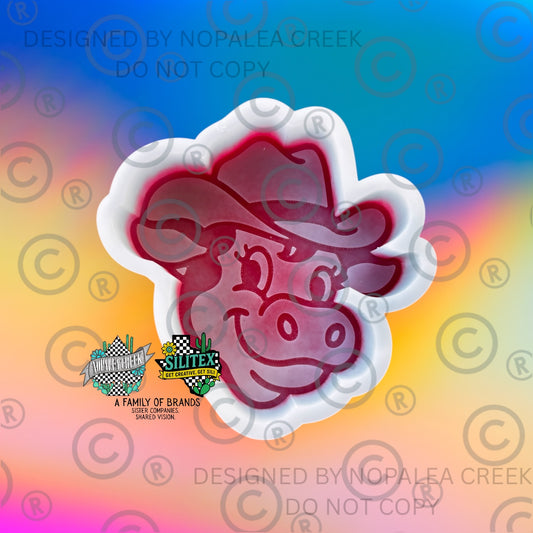 Western Cute Cow Head© Silicone Mold