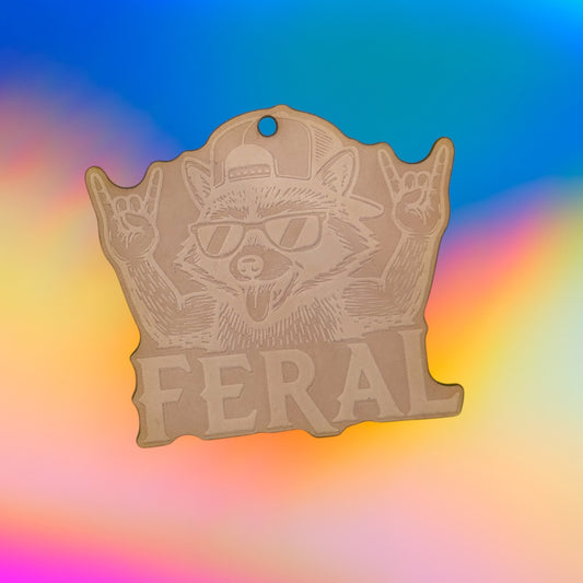 Feral Raccoon Leather Cutouts