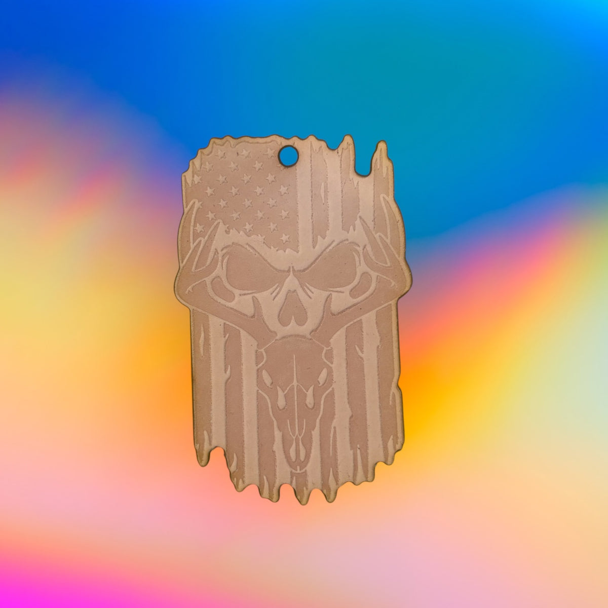 Deer Hunting Skull Leather Vent