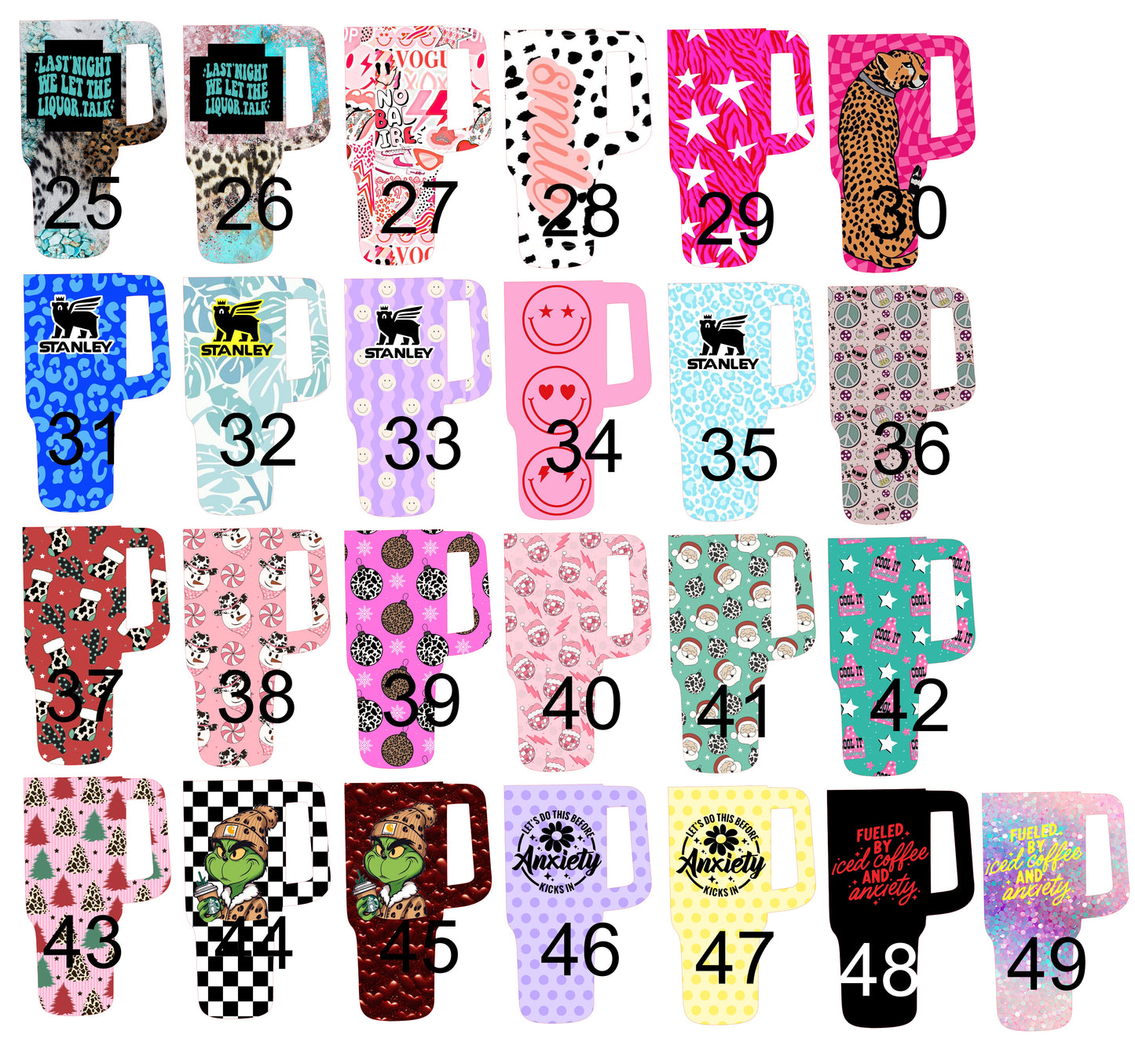 Stan Cup Cardstock 1-50